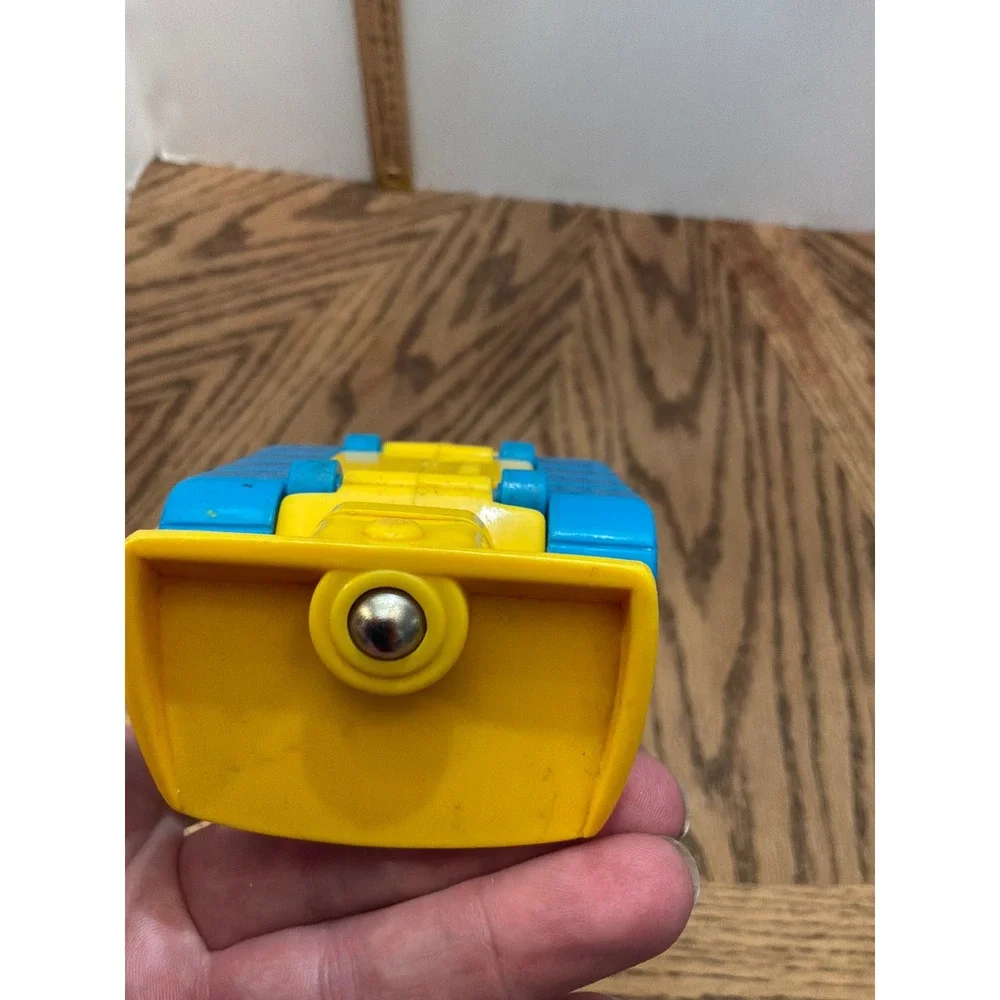 Vintage Unisex Sesame Street Cookie Monster Bulldozer Toy OS‎ Yellow Blue